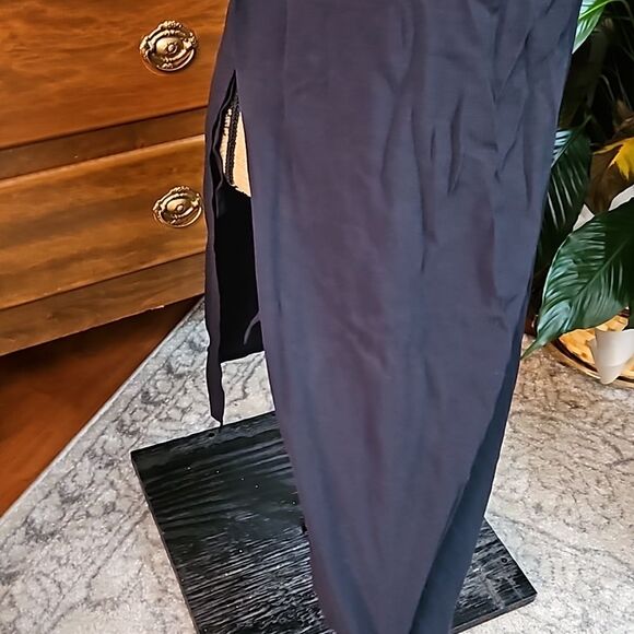 Avec Les Filles Black side slit dress size Small - Picture 3 of 13